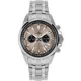 Jacques Lemans Liverpool JL.1-2117ZG Quartz Çelik Gri Kahverengi Kadran 20 ATM 44 mm Erkek Kol Saati
