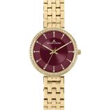 Jacques Lemans Milano 1-2212H Quartz Çelik+Seramik Altın Rengi Kırmızı Kadran 32 Mm Kadın Kol Saati