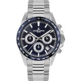 Jacques Lemans orta 39590 paslanmaz çelik kayışlı kuvars analog saat, gümüş, bileklik