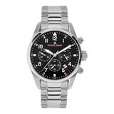 Jacques Lemans Sport Jl.42-2C Quartz Çelik Gri Siyah Kadran 10 Atm 42 Mm Erkek Kol Saati