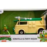 Jada 1:24 TMNT Party Wagon ve Donatello Figürü Açılır Kapılı Ağır Metal Die Cast Ninja Kaplumbağalar Zırhlı Minibüs Araba Modeli Çocuk ve Yetişkin için Koleksiyon Oyun Seti