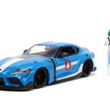 Jada, 253255051, Robotech, Die-Cast (Metal), Toyota Supra, Serbest Tekerlek, Açılabilen Parçalar (Kapı, Kaput ve Gövde), Max Sterling Figürü, 1:24, 20 cm