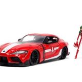 Jada, 253255053, Robotech, Die-Cast (Metal), Toyota Supra, Serbest Tekerlek, Açılabilen Parçalar (Kapı, Kaput ve Gövde), Miriya Sterling Figürü, 1:24, 20 Cm