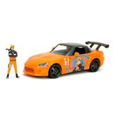 Jada, 253255084, Naruto2001 Honda S2000 Model Araç & Naruto Figür, Die-Cast (Metal), Serbest Tekerlek, Açılır Kapılar, Sonic Figürlü, 1:24, 20 cm