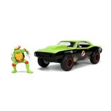 Jada, 253285001, Ninja Kaplumbağalar Chevy Camaro 1:24 Model Araç ve Raphael Figürü, Die-Cast (Metal), Serbest Tekerlek, Açılır Kapılar, Raphael Figürü, 1:24, 19 Cm
