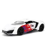 Jada, 9336140314R00, DC Joker Lykan Hypersport Model Aracı, Serbest Tekerleki Kauçuk Lastikler, Açılabilen Kapılar. Die-Cast (Metal), Joker Figürü, Araç 1:32 Ölçekli