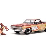 Jada Looney Tunes 1:24 1967 Chevy El Camino Döküm Araba ve 2.75 inç Tazmanya Şeytan Figürü, Çocuklar ve Yetişkinler için Oyuncaklar