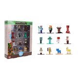 Jada Minecraft Nano Metalfigs Serisi 17 - Die-Cast Figür 12'li Paket - Steve içerir, Alex, Elmas Zırh Zombi & Daha Fazla Oyuncak