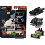 Jada Nano Hollywood Rides Classic Tv Series Batmobile Batcycle Jokermobile Model Araba