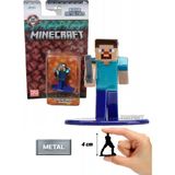 Jada Nano Metalfics Minecraft Metal Döküm Die - Cast Mini Figür - Steve Iron Sword - 4 cm - Renkli