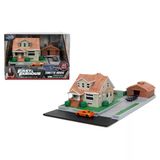 Jada Nano Scene Fast & Furious Toretto House Diorama Seti Efsanevi Dodge Charger Ve Toyota Supra Die-Cast Metal Mini Araçlı Hızlı Ve Öfkeli Evi