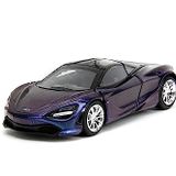 Jada Pink Slips 1:32 W1 McLaren 720S Döküm Araba, Çocuklar ve Yetişkinler için Oyuncaklar (Yanardöner Mor)