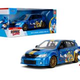 Jada Sonic The Hedgehog 1:24 2012 Subaru Impreza WRX STI Die-cast Car & Sonic Figür, Çocuklar ve Yetişkinler için Oyuncaklar