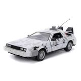Jada Toys Back to The Future Delorean zaman makinesi (1:24) – Metal model araba, çalışan ışıklı, açılan kapılar ve bagaj, 8 yaşından büyük hayranlar ve çocuklar için koleksiyon parçası