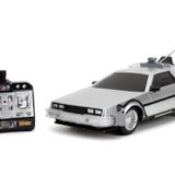 Jada Toys - Back to The Future RC Auto Time Machine uzaktan kumandalı araç, turbo ve ışık fonksiyonlu, 10 km/saate kadar, USB şarj fonksiyonu, 28 cm, 6 yaşından büyük çocuklar için
