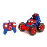 Jada Toys Spider-Man RC Stunt Car 20cm 5 Tekerlekli Dik Drift 360 Aksiyon Ve Takla Atan USB Şarjlı Tekerlek İçi LED Işıklı Turbo Kumandalı Orijinal Marvel Lisanslı Oyuncak Akrobasi Sürüş Arabası