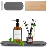 Jadairy Banyo Lavabosu için Taş Kurutma Tepsisi Diyatomit Su Emici Taş Tepsi Mutfak Tezgahı için (28x10 cm, 1 Adet)