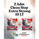 Jadawa Clean Step Extra Strong Ekstra Aktif Karbonlu Topaklanan 2x10 lt Kokusuz Doğal Kedi Kumu