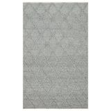 Jade Dıamond Grey Naturel Kazak Örgü Desenli El Dokuma Örgü Halı, GREY, 170 x 240