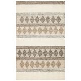 JADE JD 01 GREY Naturel Kazak Örgü Desenli El Dokuma Örgü Halı, Gri, 130 x 190