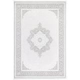 Jade Jd004g Gri Halı Klasik Çerçeve Desenli Triko Akrilik Pamuk Tabanlı Kaymaz Yumuşak Salon Halısı 80 X 150 Grı