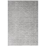 Jade Jd008g Gri Halı Modern Geometrik Desenli Triko Akrilik Pamuk Tabanlı Kaymaz Salon Halısı 100 X 200 Grı