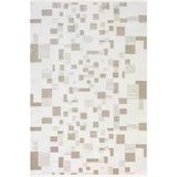 Jade Jd011b Beyaz Halı Modern Geometrik Desenli Triko Akrilik?Pamuk Tabanlı Kaymaz Salon Halısı Özel Ölçü Beyaz