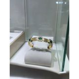 Jade'm Gold Paslanmaz Çelik Zirkon Taşlı Kelepçe