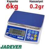 Jadever Jwq-6 Dijital Hassas Terazi - Hassasiyet: 0.2 Gr. Max: 6 Kg.