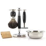 Jag Shaving Lüks Erkek Tıraş Seti, Çift Taraflı Tıraş Bıçağı, Tıraş Fırçası, Tıraş Fırçası, Stand, Kase Ve Deri Tıraş Bıçağ�