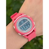 Jaga Dijital Alarm+Kronometre+Işık ve Takvimli 5 Atm Genç Spor Çocuk Kol Saati JG016 - Sarı - Pembe