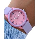 Jaga JL AQ1247-4JGJ-D3 640511 7-12 Yaş Pembe Mor Renkli Silikon Çocuk Kol Saati