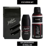 Jagler Black Erkek Edt 90 Ml+ Erkek Deodorant 150 Ml+ Roll-On Erkek