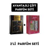 Jagler Classic Avantajlı Çift Parfüm Seti ( Parfüm 60 ml (K) + 90 ml (E) + ( 2 Adet Deodorant 150 ml )