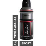 JAGLER SPORT Erkek Deodorant 150 ml Odunsu Koku ile Dinamik ve Enerjik Koruma