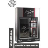 Jagler Sport Erkek Parfüm Seti 90 ml EDT ve 150 ml Deodorant Ferah Spor Koku ile Gün Boyu Kalıcı
