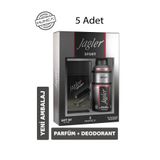 Jagler Sport Erkek Parfüm Seti ( Parfüm Edt 90 ml Deodorant 150 ml ) 5 Adet