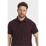 Jaguar Erkek Bordo Pamuk Karışımlı Çekmeyen Likralı Kumaş Yırtmaç Detaylı Slim Fit Polo Yaka T-Shirt Bordo 2XL
