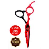 Jaguar Jaguar Kırmızı Seri Düz Uçlu Saç Kesim Makası Deri Çantalı Pro Berber Kuaför Makası 6 İnç XLJ54