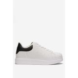 Jagulep Unisex Yüksek Taban Spor Sneaker Ayakkabı BEYAZ SİYAH