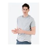 JAHR MARC Gri Önü Cepli Bisiklet Yaka Yazlık Erkek T-shirt