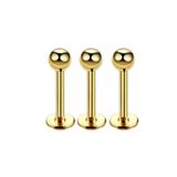 Jaida Moda 316l Cerrahi Çelik Gold Renk 3'lü Set Tragus Helix Piercing