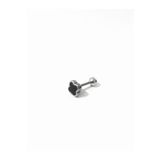 Jaida Moda Çelik Siyah Taşlı Yonca Tragus Helix Piercing