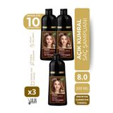 Jaja Açık Kumral Light Brown Saç Şampuanı 8.0 | 300 ML x 3 Adet & Beyazlar İçin