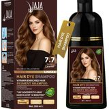 Jaja Saç Boyası Şampuanı Karamel 7.7, Erkekler ve Kadınlar İçin, Bitkisel Saç Boyası Şampuanı, Gri Saç Kapatıcı, Sülfatsız, 300 ml