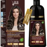 Jaja Saç Boyası Şampuanı Koyu Küllü Kumral, Erkekler ve Kadınlar İçin, Bitkisel Saç Boyası Şampuanı, Gri Saç Kapatıcı, Sülfatsız ve Vitamin Zenginleştirilmiş, 300 ml