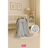 Jaju Baby %100 Pamuk Fırfırlı Müslin Puset Örtüsü, Gri