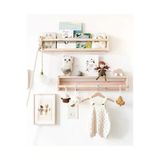 Jaju Baby 50 Cm 2li Naturel Raf Askılık Montessori Çocuk Odası Aksesuar Dekorasyon