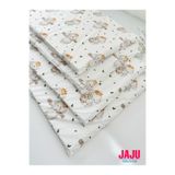 Jaju Baby 60x120 cm Beşik Kenar Koruyucu, %100 Pamuk Kumaş, Beyaz