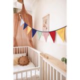 Jaju Baby 8 Parça Renkli Flama Banner, Kumaş Üçgen Bayraklı Bebek Odası Duvar Süsü, Çok Renkli, 2,50 m